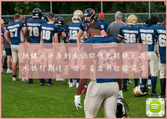 杨健点评马刺表现称领先时缺乏战术执行期待下场不落后再检验实力